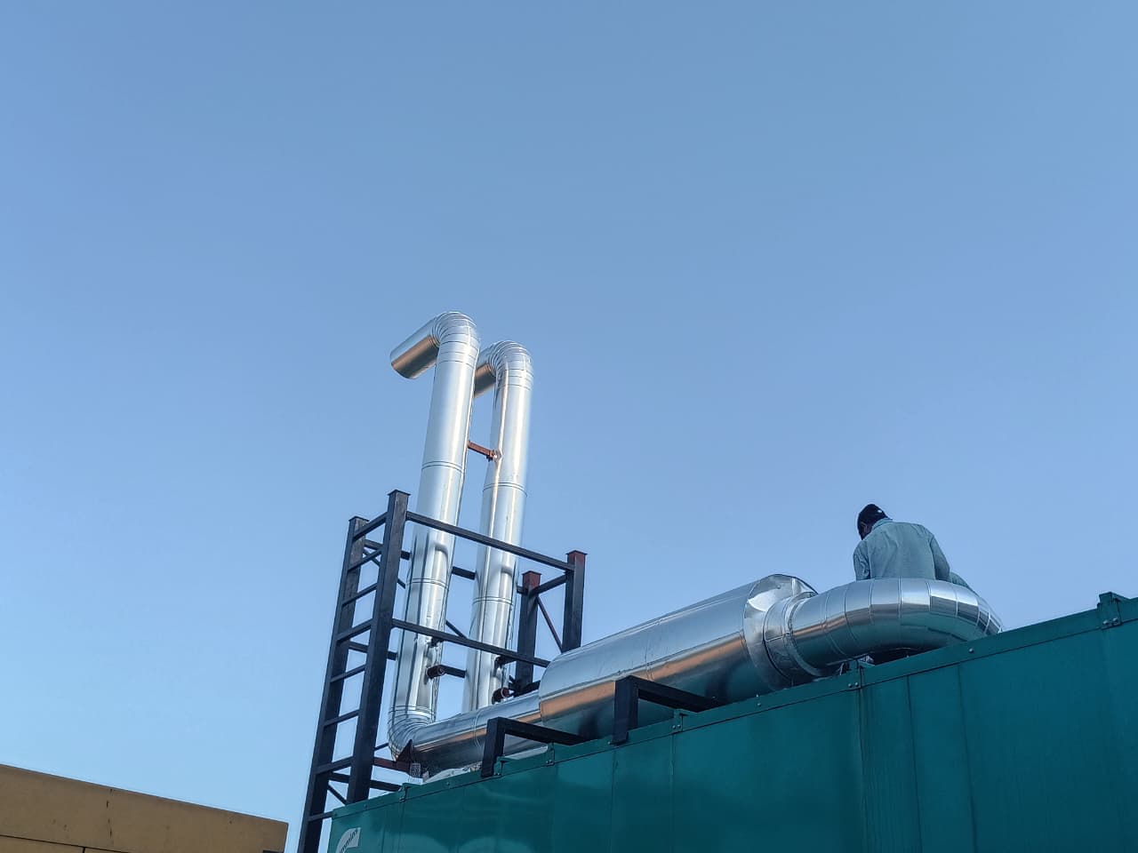 DG exhaust pipe insulation and ducting project